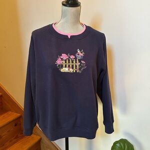 Vintage Style Embroidered Sweatshirt
